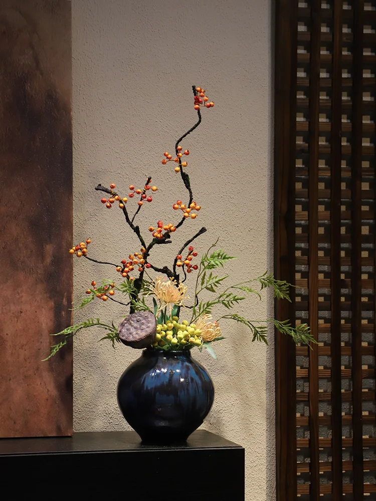 

New Chinese Sle Cerc Flower Vase Zen Aesthetic Decorations for Restaurant Pub Bed And Breakfast Living Room Tabletop