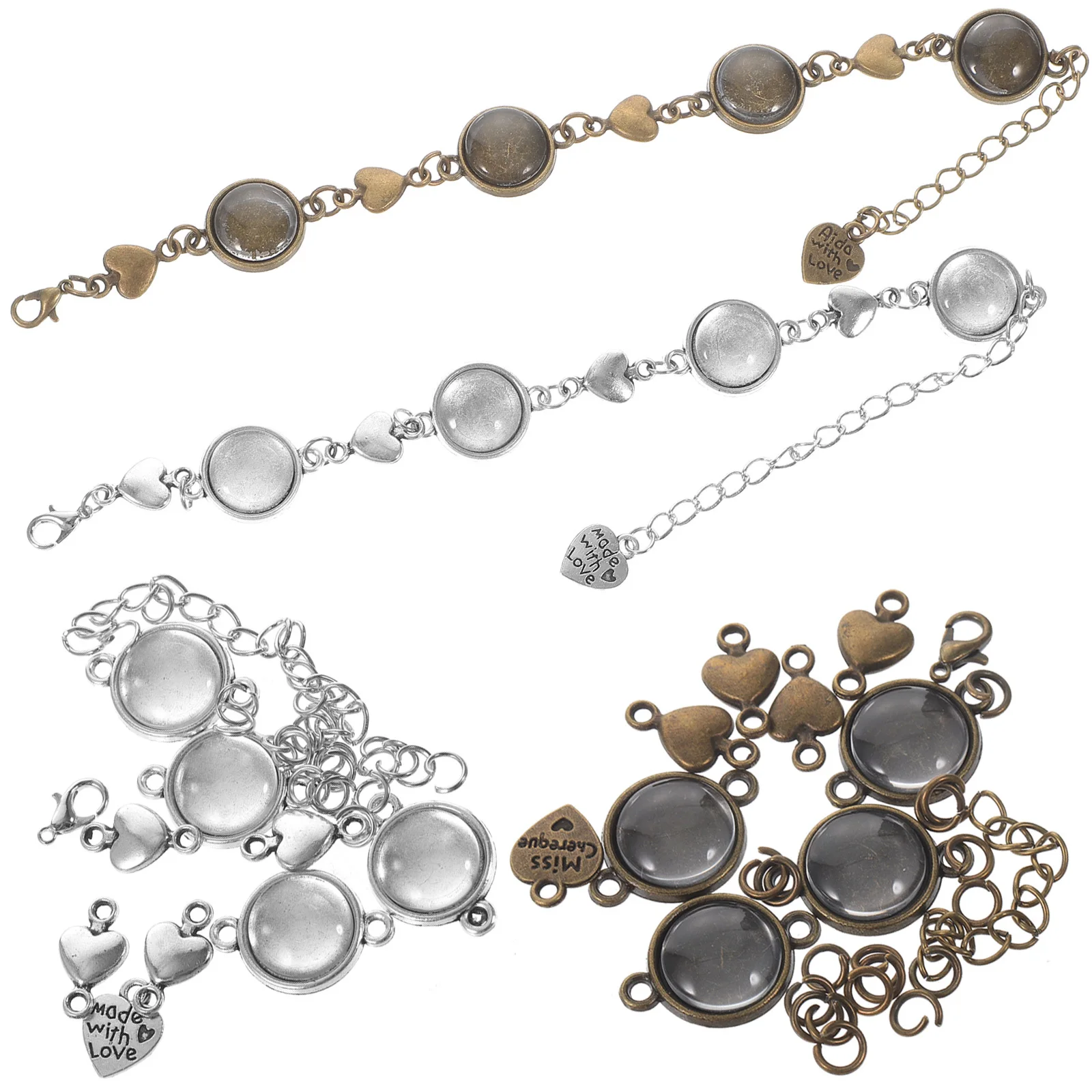 10Pcs Bracelet Bezel Tray Blank Bangles Chic Fashionable DIY Jewelry Making Supply Craft Bezel Bracelet Blank DIY Jewelry Supply