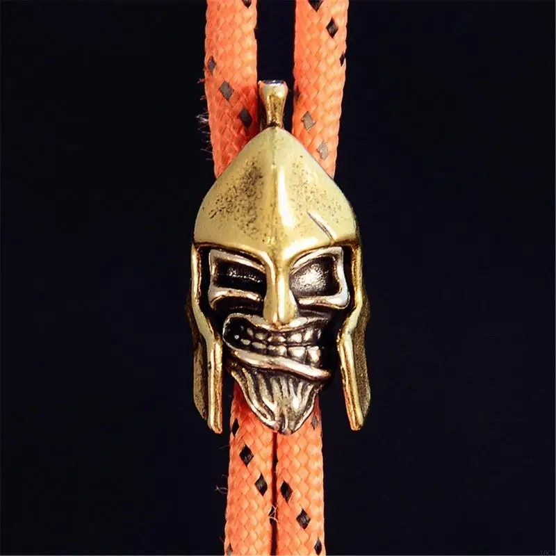 

Metal Helmet Skull Pendant for Keychain and Backpack Decoration Unique Skull Charm Paracord Accessories