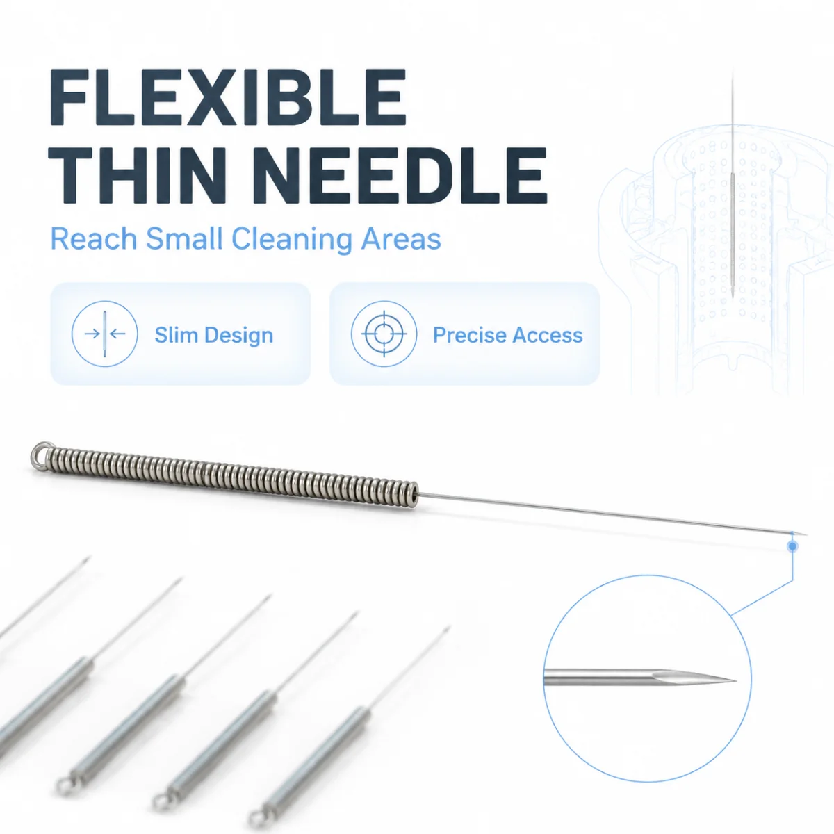 Printhead Manifold Unclog Needle Clean Tool For Epson XP600 DX5 DX7 i3200 4720 L1800 L805 DTF UV Sublimation Ink,0.15‑0.4mm 5Pcs