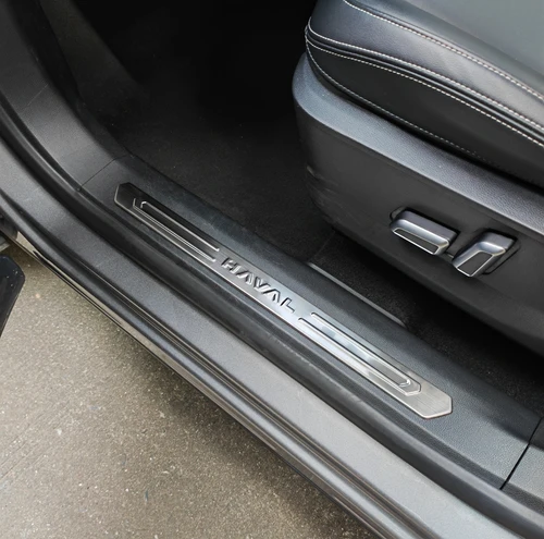 Imagen 2 del producto Placa de desgaste de alféizar de puerta de acero inoxidable para coche para HAVAL H6 2022-2024