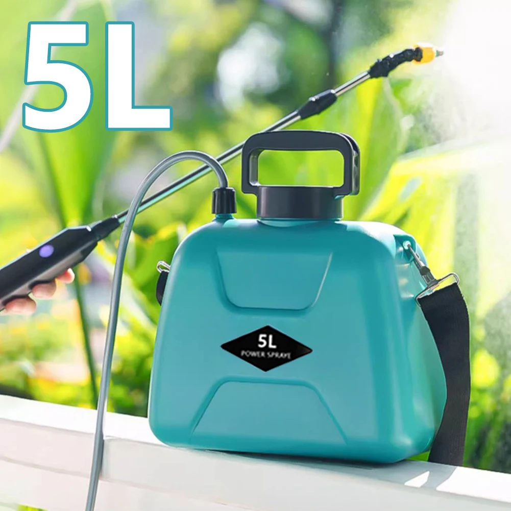 5L Electric Sprayer 2 Modes Garden Irrigation Sprinkler Telescopic USB Rechargeable with Shoulder Strap for Garden Watering