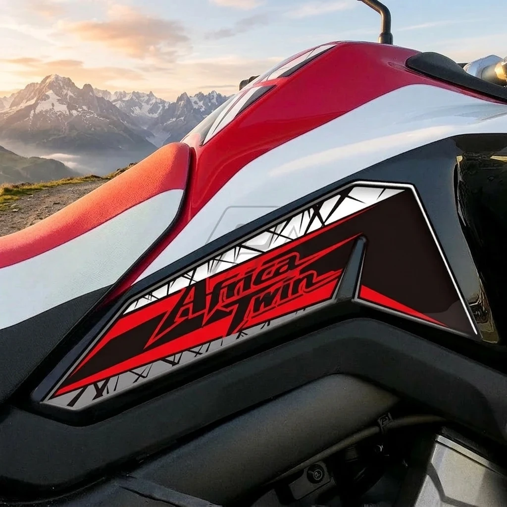 3D Motorcycle Side Tank Pad Protection Decals for Honda Africa Twin 2016-2019