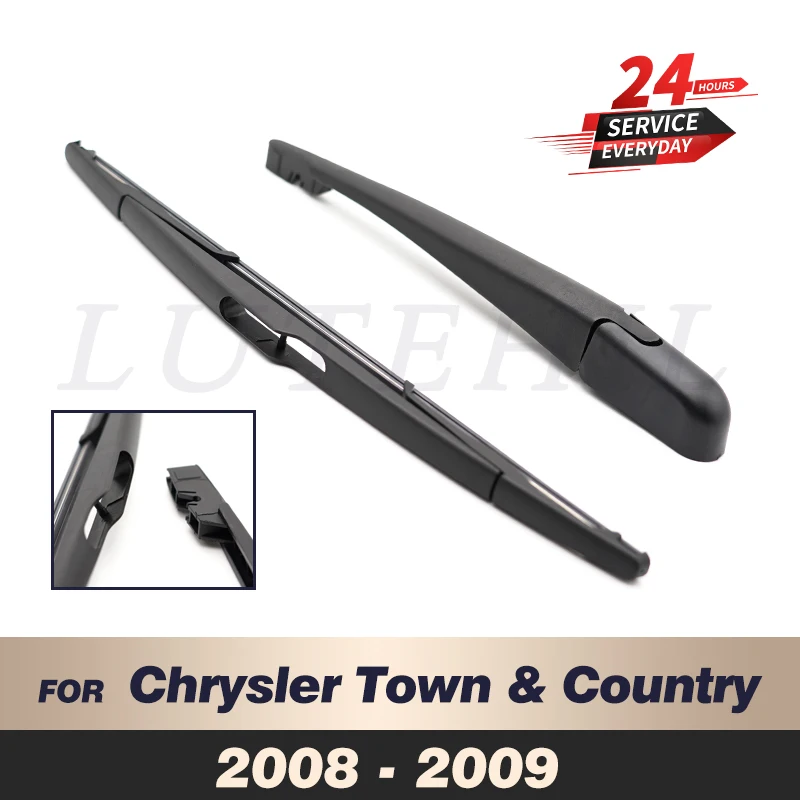 

Wiper 14" Rear Wiper Blade & Arm Set Kit For Chrysler Town & Country 2008 2009 Windshield Windscreen Rear Window