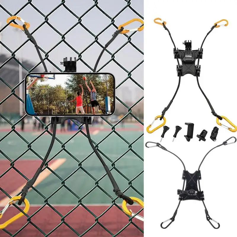 Phone Fence Mount For IPhone Mevo Start oPro Camera Adjustable Sports Cameras Smartphones Recording Baseball Games Fence Mount