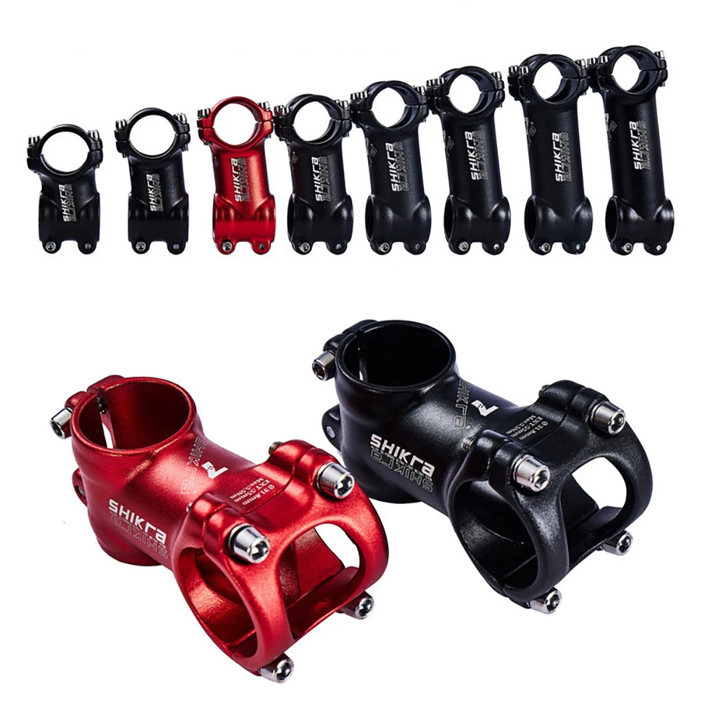 AliExpress NONE SHIKRA Mountain Road Bike Stem Aluminum Alloy 7 Degree 31.8mm  Alutra-light  Stem  Black Red 35mm-110mm