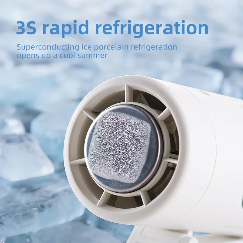 3-Second Cooling, 5-Speed Wind Levels, Lighting Fan, Lanyard and Support Frame Design Included, USB Charging, Portable to Carry