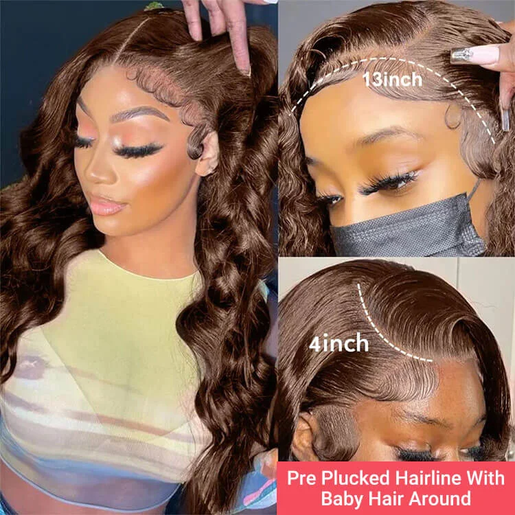 Lace Frontal Closure With Baby Hair Human Hair Lace Closure Remy Brazilian Body Wave Hair Weaving Ear to Ear 13x4 Lace Frontal