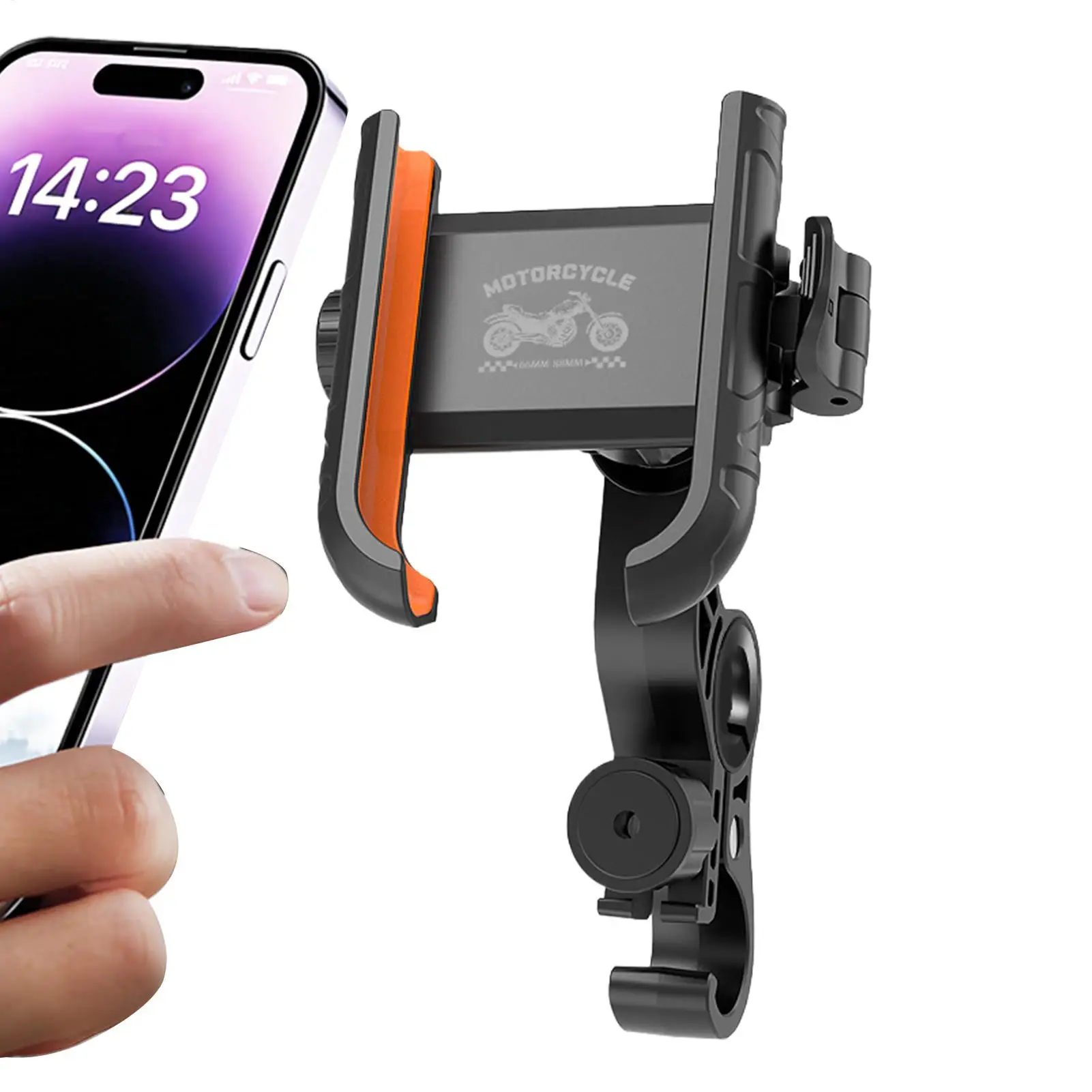 Scooter Phone Holder Quick Release Buckle Fixed Anti-Shake Rotating Cellphone Clamp Bike Phone Holder For Motorcycles Navigation