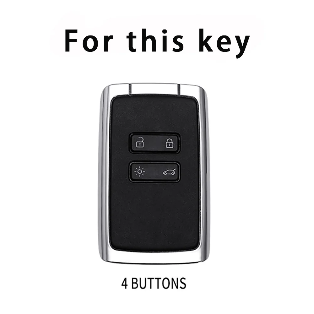 غطاء مفتاح السيارة لرينو كابتور كوليوس كادجار أركانا ميجان داسيا داستر سانديرو ستيبواي الذكية التحكم عن بعد حافظة جلدية من البولي يوريثان #2