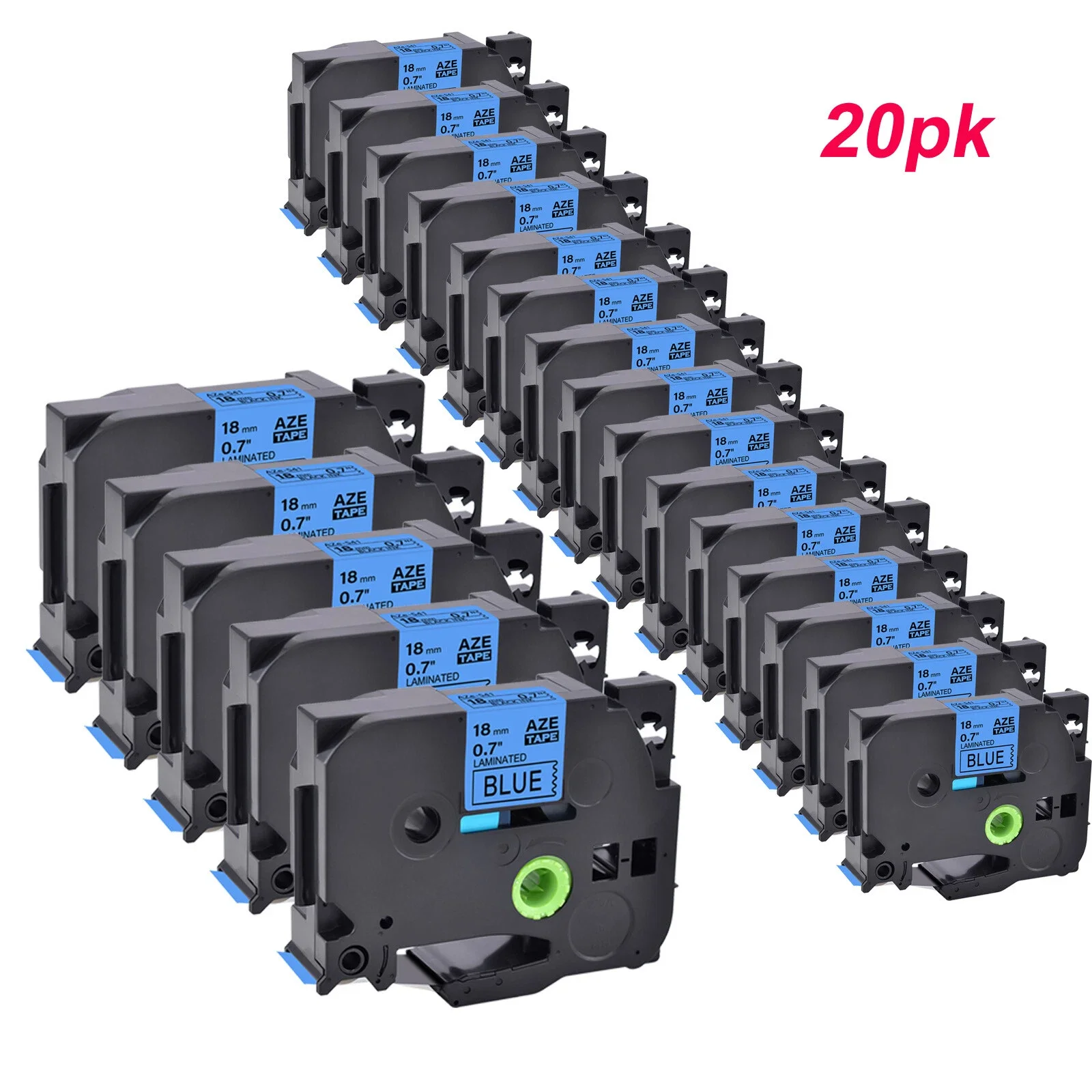 

20PK Black on Blue TZ TZe 541 Tape 0.7'' For Brother P-touch PT-300 D400 18mm