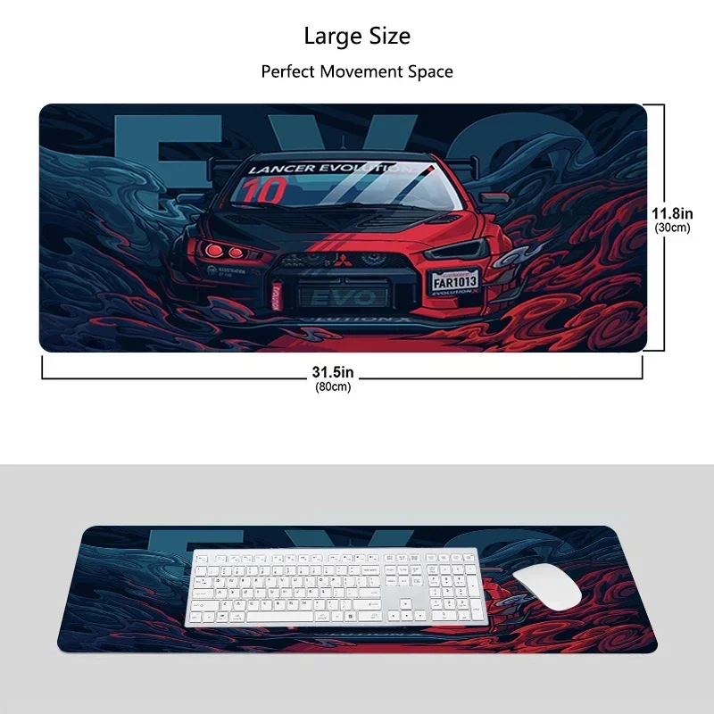 Alfombrilla para ratón Xxl GTR, alfombrilla para mesa de Pc personalizada para coche deportivo, estampado Super Coupe Illustratio, teclado antideslizante, alfombra para gabinete de jugador, alfombrilla para ratón