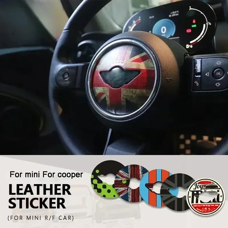 Car Accessories For Mini Cooper Steering Wheel Sticker R50 R52 R53 R55 R56 R60 R61 F54 F55 F56 F60 Clubman Dedicated Car Sticker