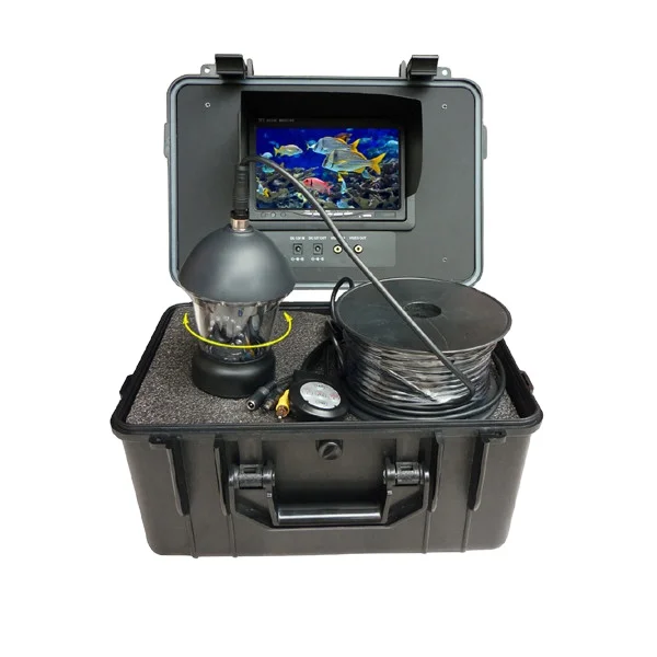 

Portable Fish Finder 7 Inch TFT LCD Monitor Underwater Ice Fishing Camera with 20m Cable 360 Panning IP68 Waterproof Metal Case