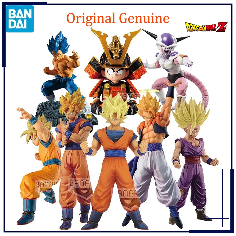 Original Genuine Bandai Anime Dragon Ball Son Goku Gohan Majin Buu Vegeta  Model Toys Action Figure Gifts Collectible Ornaments