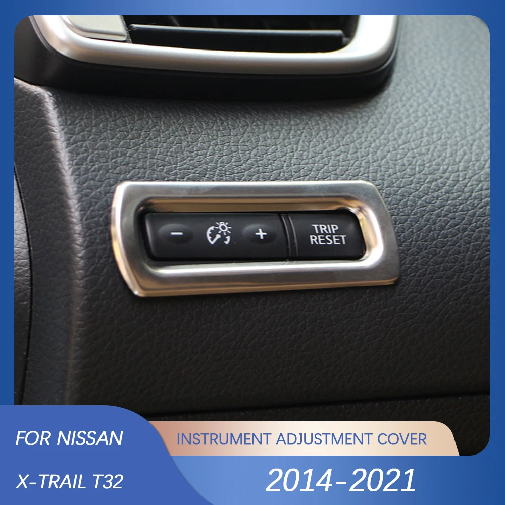 Car Instrument Adjustment Trip Reset Button Panel Cover Trim Sticker for Nissan X-Trail Xtrail T32 2014 - 2021 Accessories