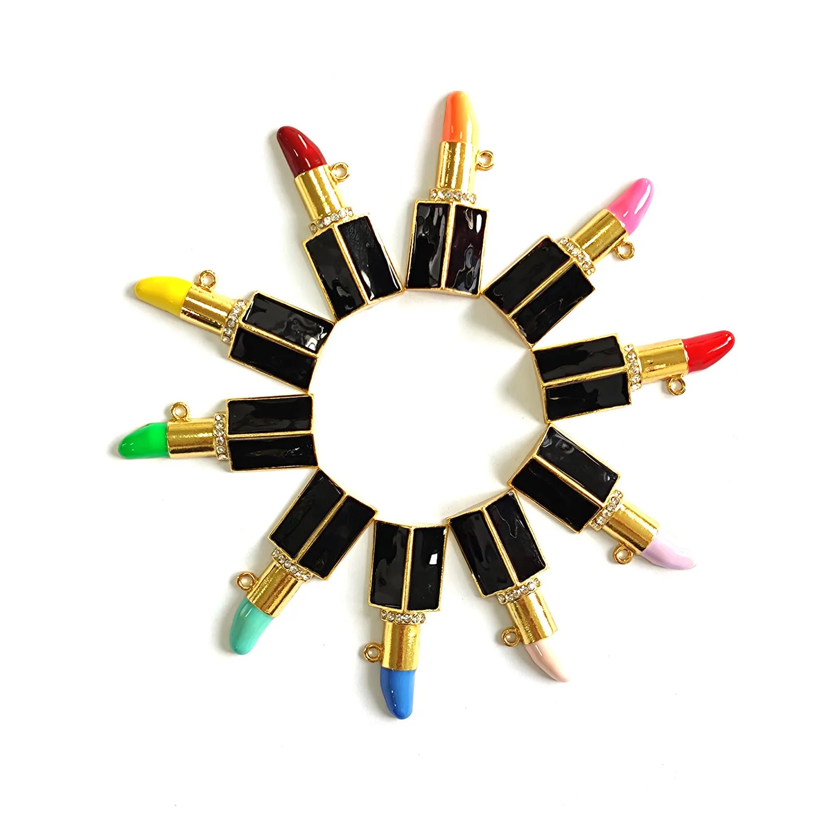 

10pcs Lipstick Charms Fit For DIY Jewelry Making LP0005-LP0008