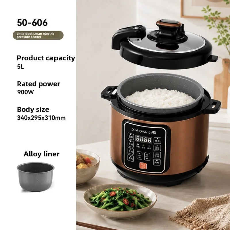 Five Liter Smart Electric Pressure Cooker Automatic Multi Menu Rice Soup Stew Household Large Capacity Pressure Cooker