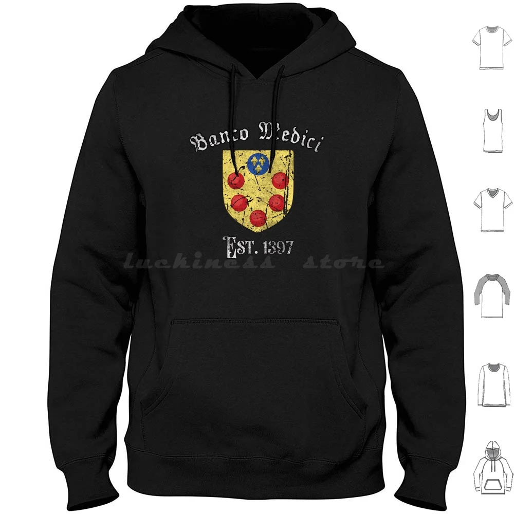 Medici Bank , Founded 1397-Antique Historical Bank Of The Medici Family , Florence , Italy Hoodies Long Sleeve Bank