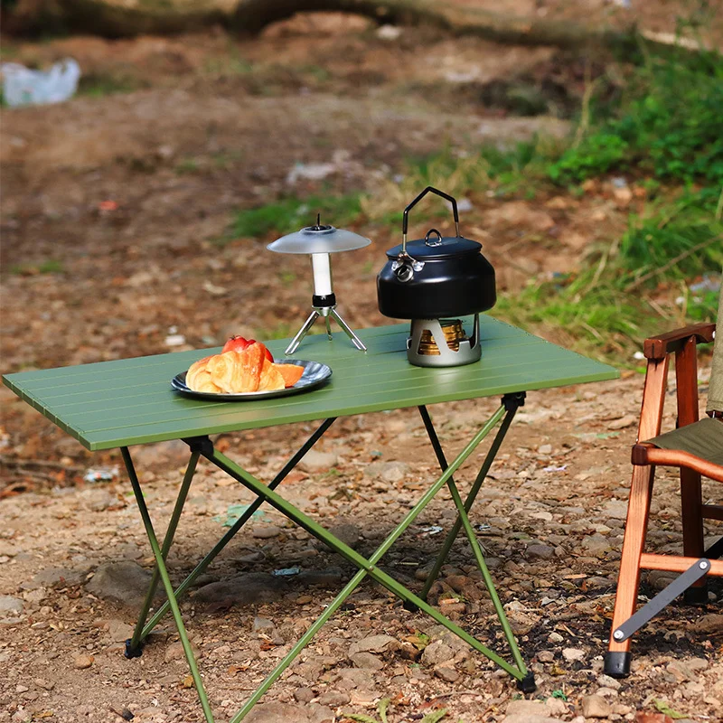 

Mini outdoor folding table Portable aluminum alloy egg roll table Ultralight camping picnic table Camping barbecue table and cha