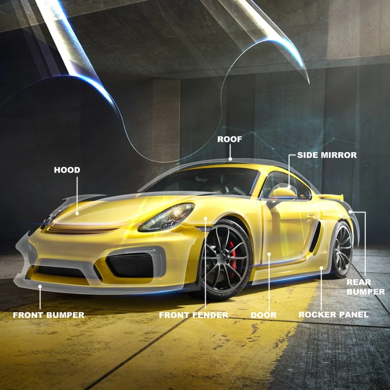 

Оптовая продажа, высокогидрофобная самовосстанавливающаяся прозрачная полиуретановая защитная пленка для автомобиля, рулонная пленка из ТПУ, PPF, защитная пленка для автомобильной краски