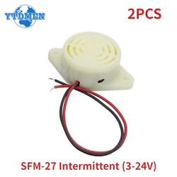 2 pz Buzzer SFM-27 cicalino attivo High-decibel 3-24V 12V 95DB cicalino elettronico allarme segnale acustico intermittente, per Arduino