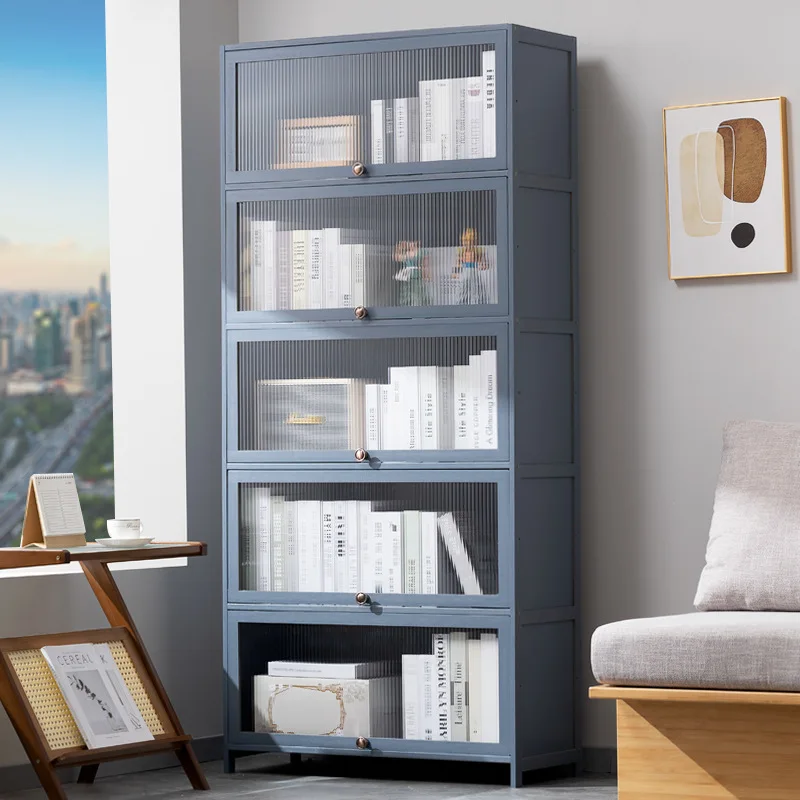 

Bookshelf Floor to wall Living room multi-layer storage cabinet Large capacity bedroom Home locker Simple bookcase