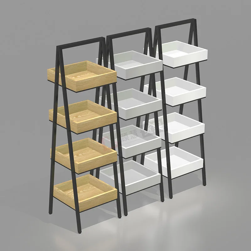 Shelf nail polish rack, stack head checkerboard promotional stand, display rack, cargo cabinet