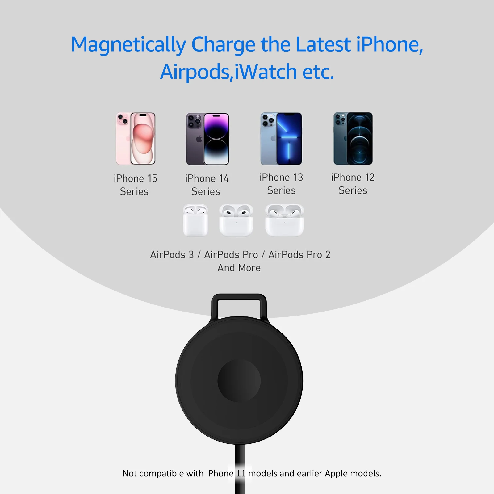 3 in 1 Wireless Charger PHONE Watch Earphones 15w Convenient Wireless Charger Magnetic All Aluminium Foldable Design