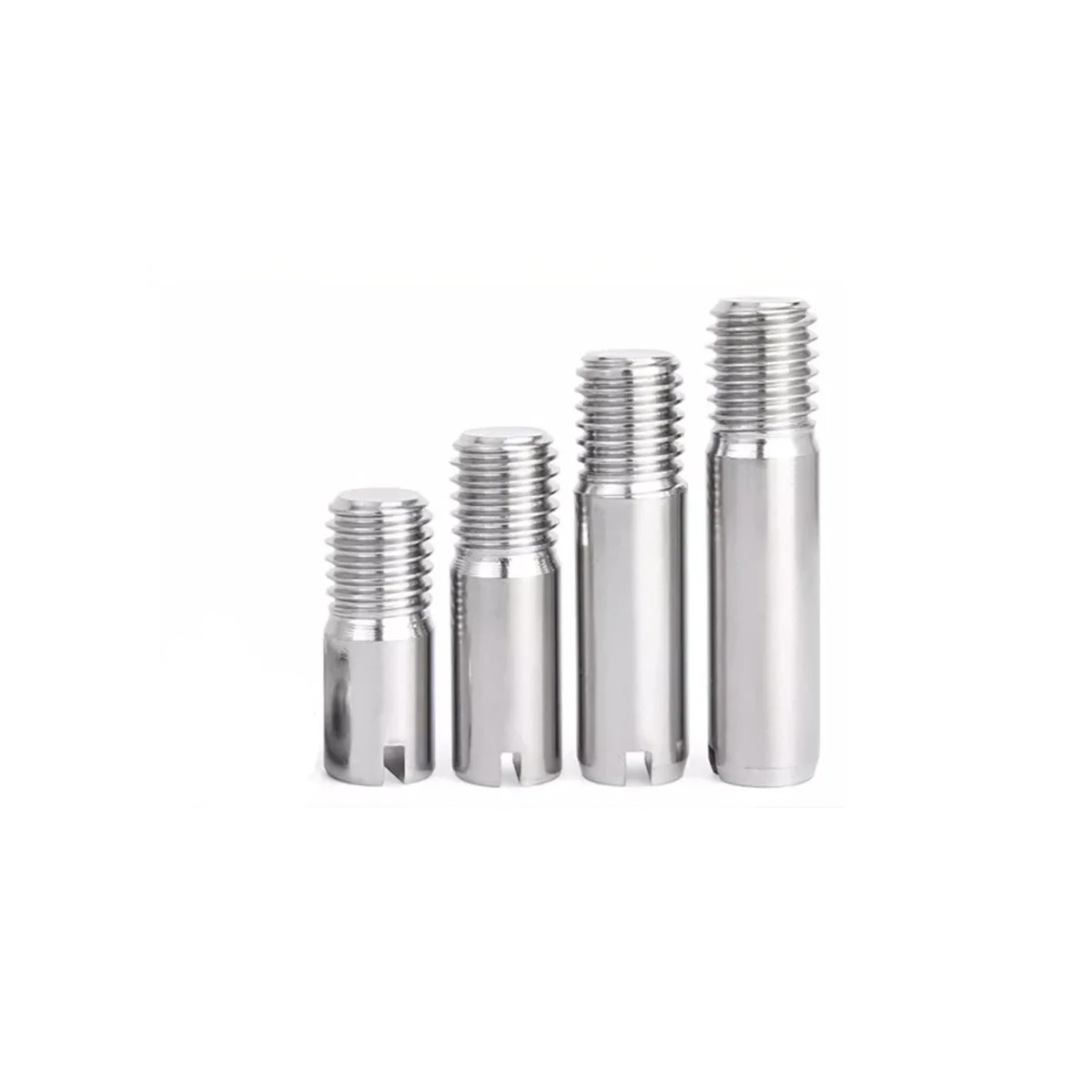 304 Stainless Steel Slotted External Thread Cylindrical Pin / Locating Pin Shaft M2.5M4M5M6M8M10