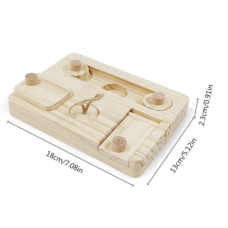 Mangeoire à nourriture pour Hamsters, jeu Puzzle en bois, planche d'alimentation pour lapins, cochons d'inde, Chinchillas,