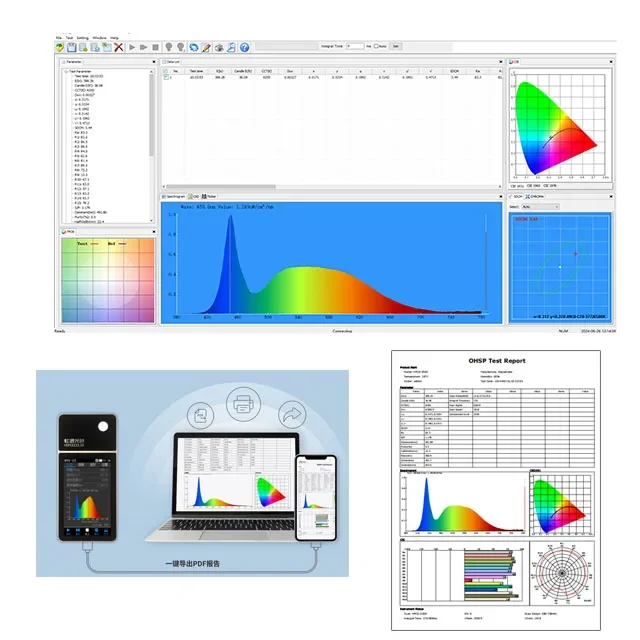 Lux Meter Light Spectrometer Hopoocolor HPCS320 Mini Handheld 380-780nm Spectral Illuminance Meter Lx Meter