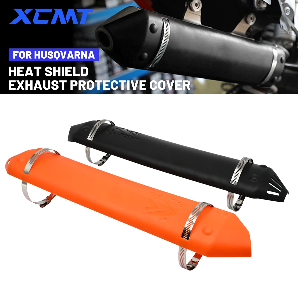 

Exhaust Protector Tail Pipe Guard Heat Shield Muffler 2Stroke Motocross Accessories Dirt Bike For Husqvarna 250/300 TE 2020-2024