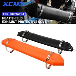 Exhaust Protector Tail Pipe Guard Heat Shield Muffler 2Stroke Motocross Accessories Dirt Bike For Husqvarna 250/300 TE 2020-2024