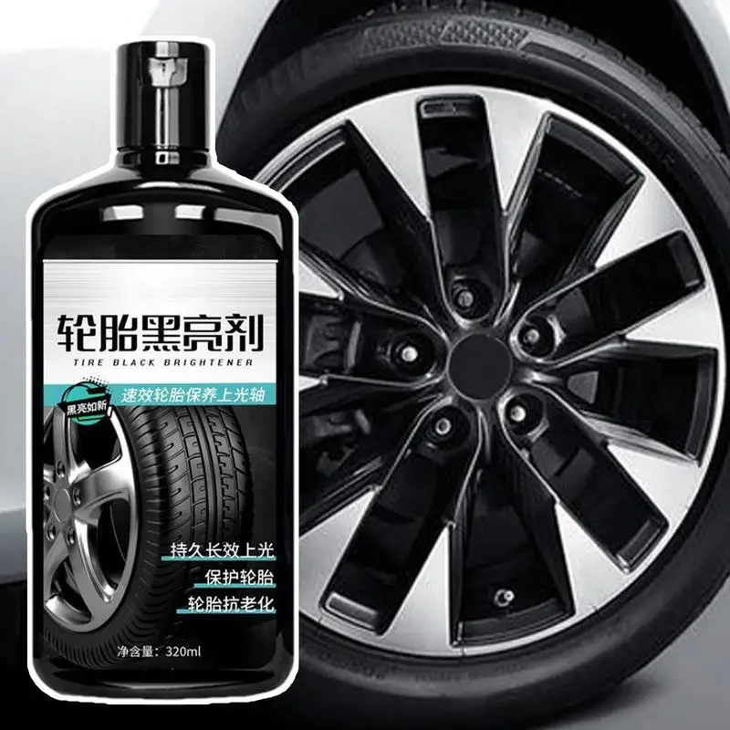 

Tire Shine 320ml Gloss Wheel Care Shine Long-lasting Tire Polish Quick Drying Wet Tire Finish Waterproof For Cars Wheel Shine