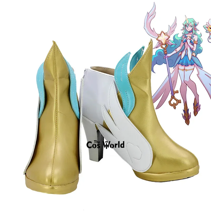 

LOL Star Guardian Magical Girl The Starchild Soraka Games Customize High Heels Cosplay Shoes Boots