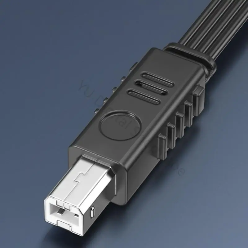 96BA USB C Printer Cable to USB B, Flat 1M Silicone Cord for Smooth Daily Printer Connection and Organized Desk Use