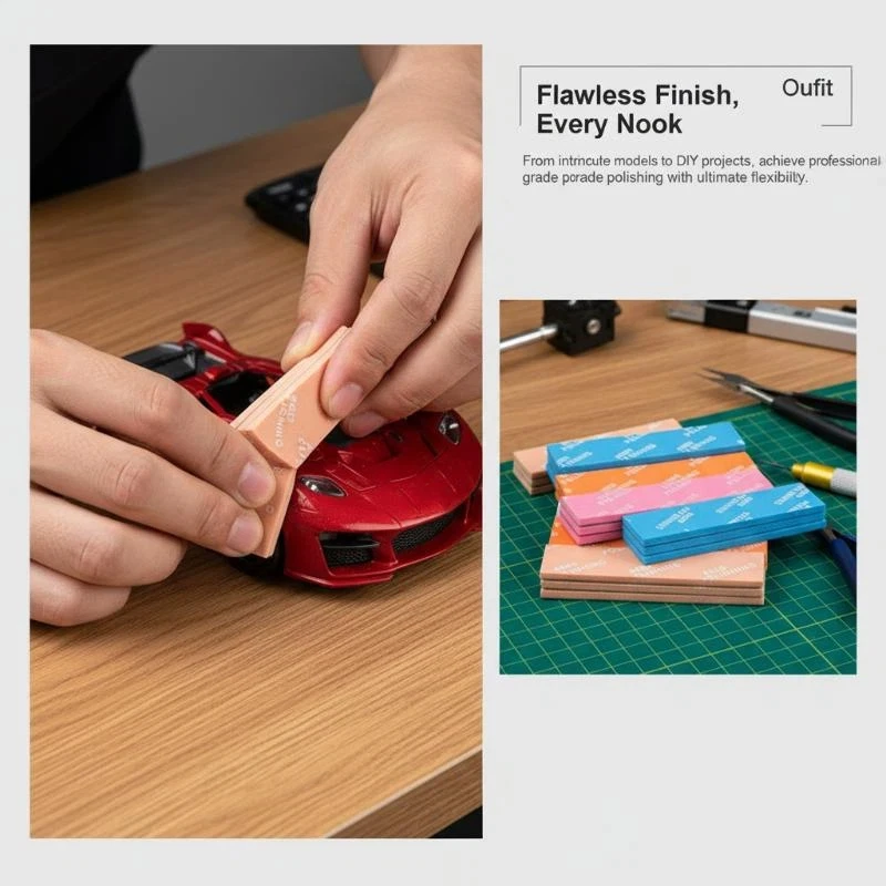 

Набор из 9 полужестких шлифовальных палочек MS-E400~1200 для сборки моделей, полировки пластиковых моделей, инструменты для хобби и DIY