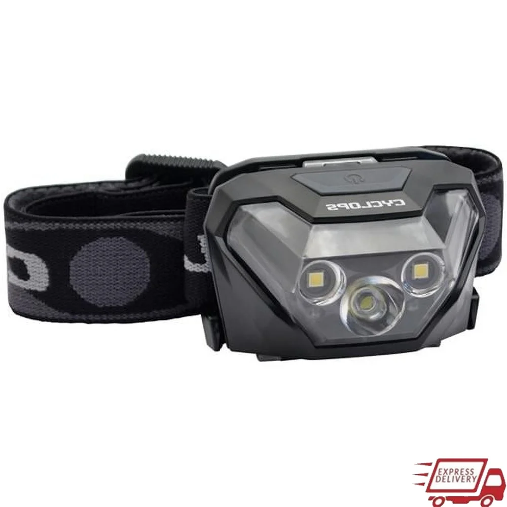 

Powerful 5W LED Headlamp 600 Lumens Weather Resistant with Red Light AAA Batteries Included Ideal Camping Hiking Emergency