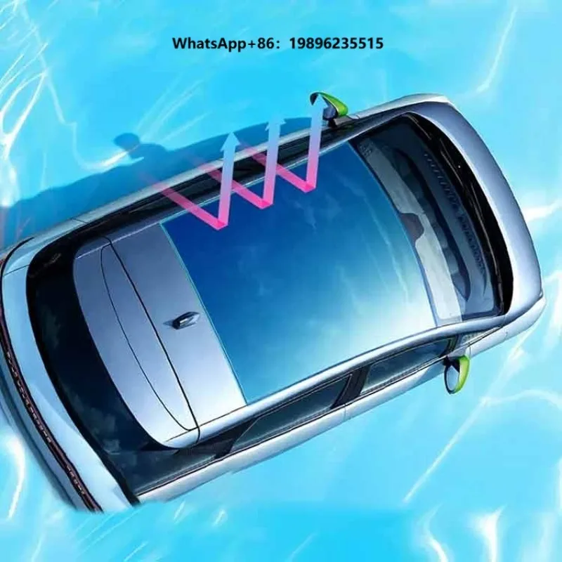 99%UVR  Sticker Heat Insulation UV IR Rejection Sunroof Light Blue Paint protection Film Roof Top for Car