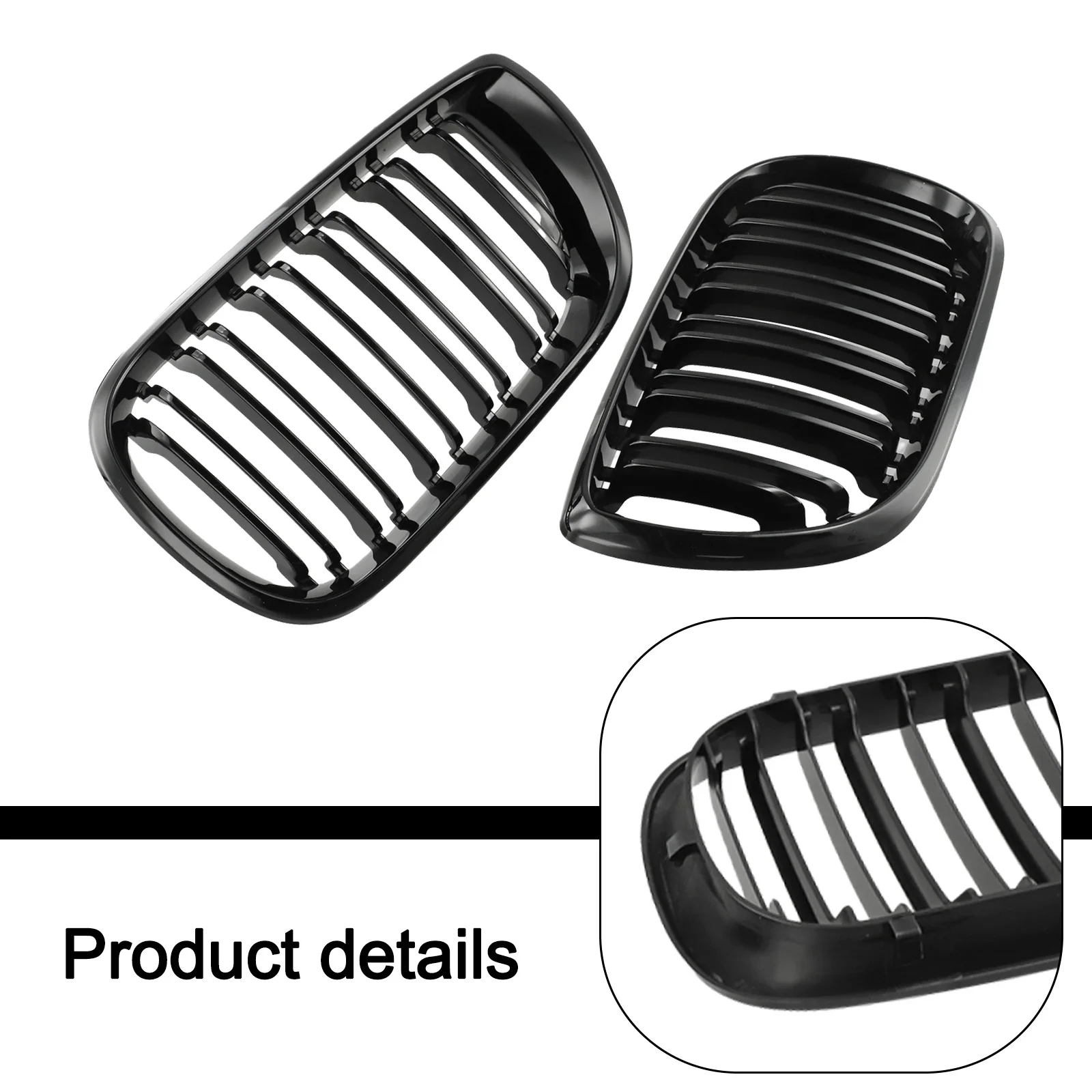 Bumper Air Intake Grille Replacement for BMW E46 Series (2002 2005) Includes OEM Part Numbers 51137064318 & 51137064317