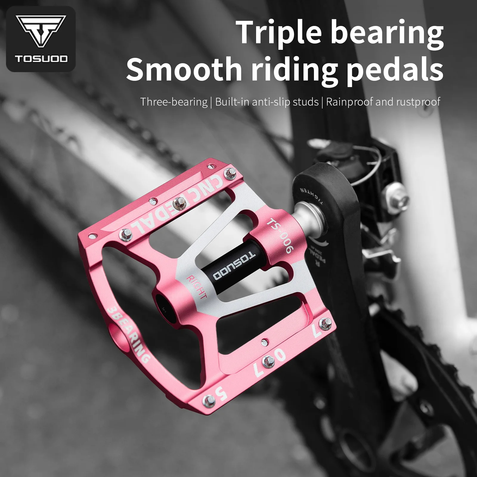 

Велосипедная педаль TOSUOD DU/3 герметичных подшипников MTB, расширенные педали для горного шоссейного велосипеда, противоскользящая педаль из алюминиевого сплава, велосипедная часть