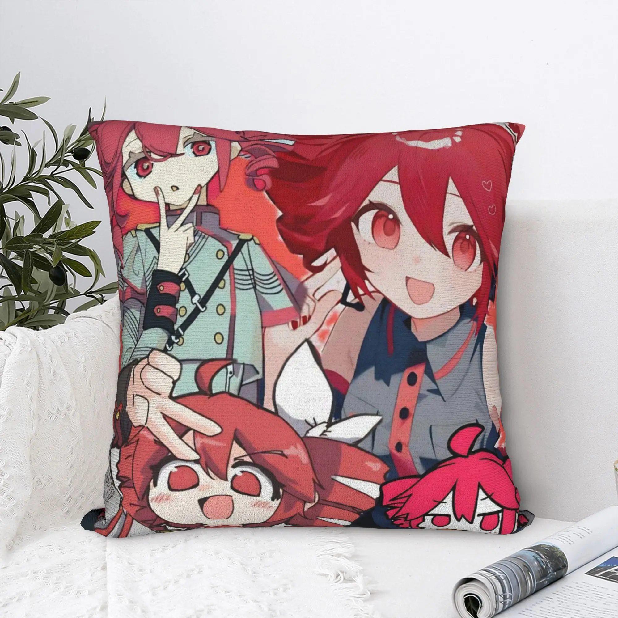 Kasanes Virtual Singer Tetoes Pillowcase Printing Polyester Cushion Cover Decor Cartoon Cute Throw Pillow Case Cover Wholesale