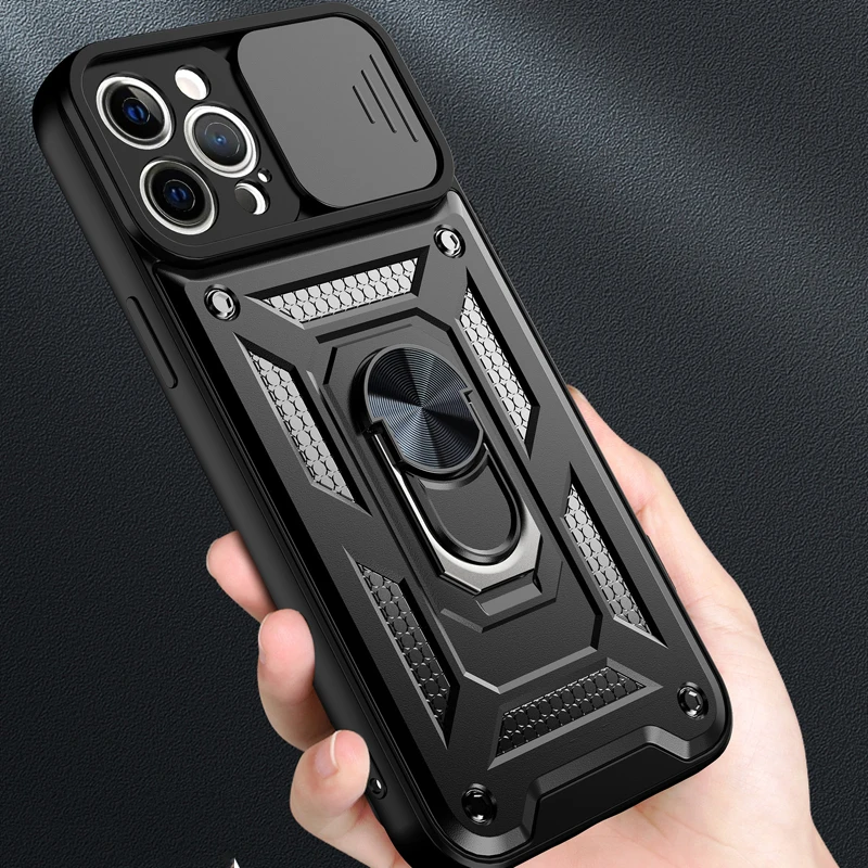 

New 14 Funda Case for 14 Pro Max 14 Plus 11 12 13 Pro Max XS Ring Stand Armor Anti-fall Coque Camera Protection Phone Case Cover
