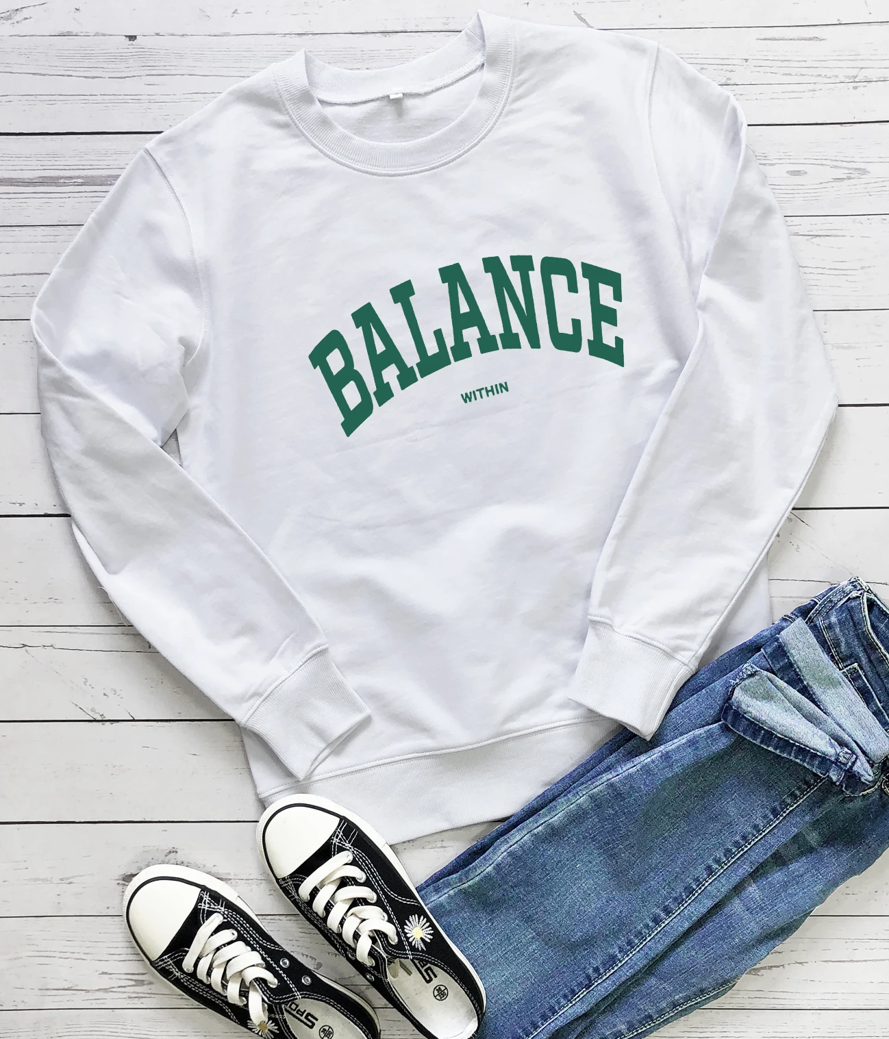 BALANCE WITHIN Sweatshirt Funny Slogan Pullovers Girl Personality Sweats Women Fashion Casual Cotton Vintage Top