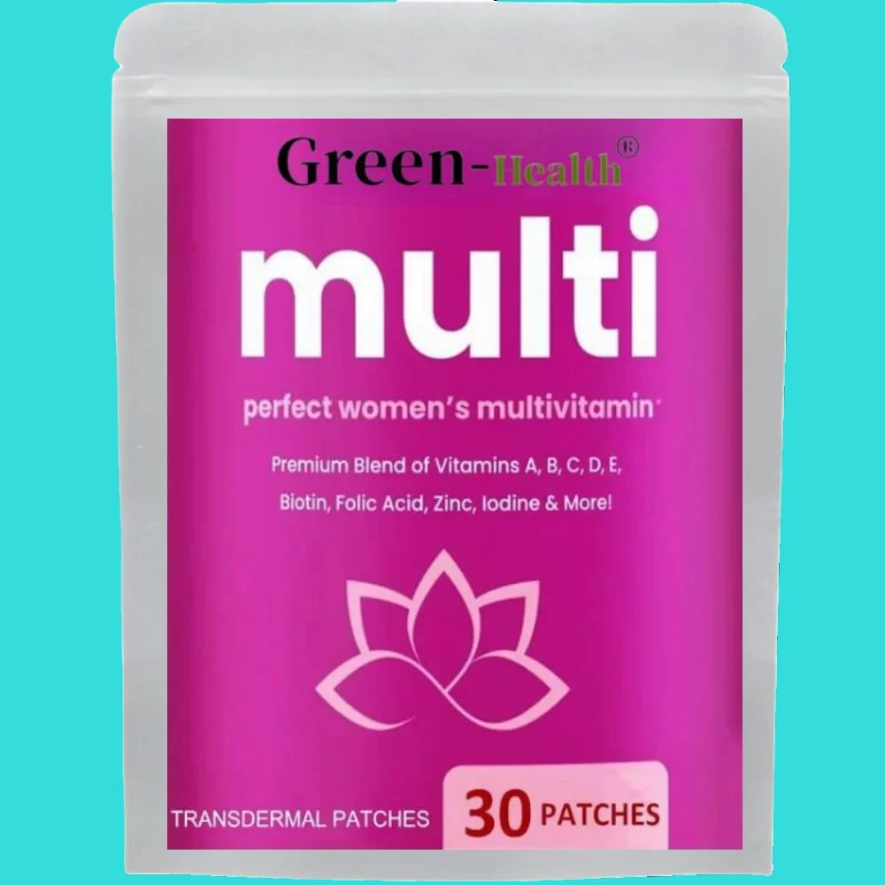 30 Count Multivitamin Transdermal Patches for Women with Vitamins a B C D E & Biotin - Supports Bone Brain Heart Immune & Energy