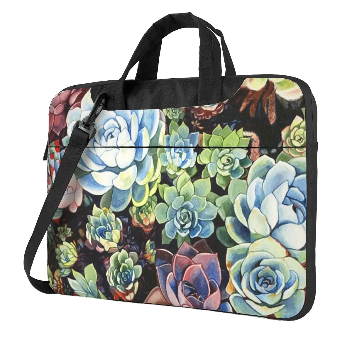 

Succulent Field (watercolor) Crossbody Laptop Bag Case Computer Bag 13 14 15.6 Inch Notebook Pouch for Macbook Pro Lenovo