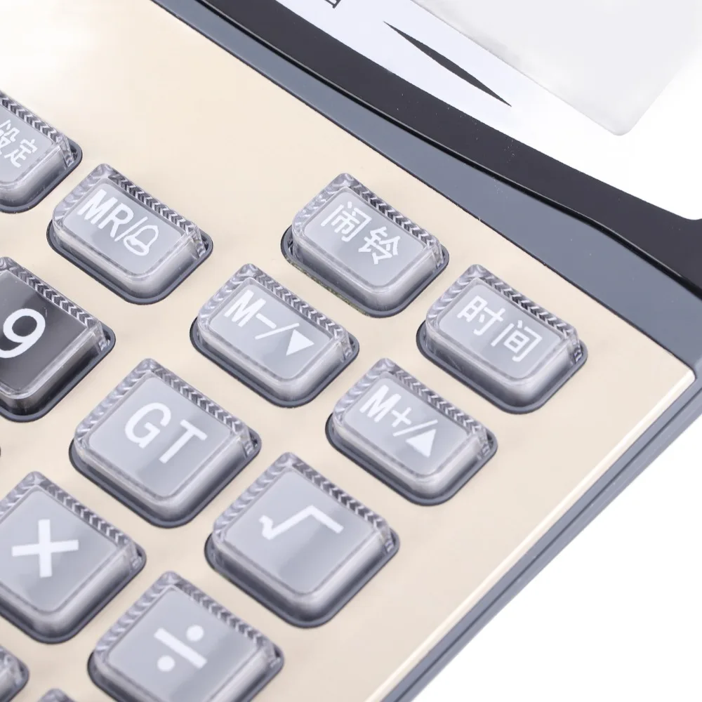 

Durable 12 Digit Desk Calculator Clear Display Large Office Calculator Big Buttons Time Display Large Calculator Business