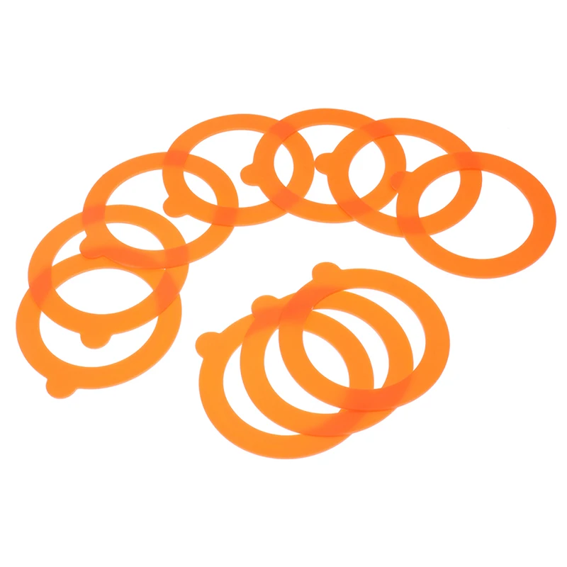 10Pcs Silicone Jar Gaskets Food Storege Jars Airtight Leak-Proof Seals Ring.