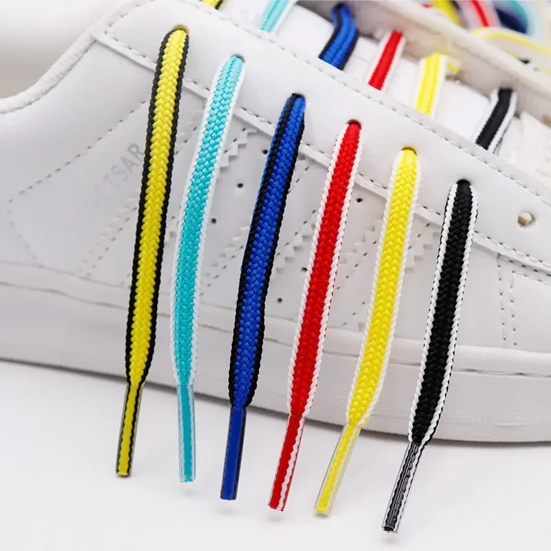 Coolstring 6MM Two Color Mixed Polyester High Quality Shoelace Tightly Woven Sneaker Rope Pant Pretty Draw Tape Zapatillas Mujer